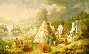 Paul Kane Indian encampment on Lake Huron USA oil painting artist